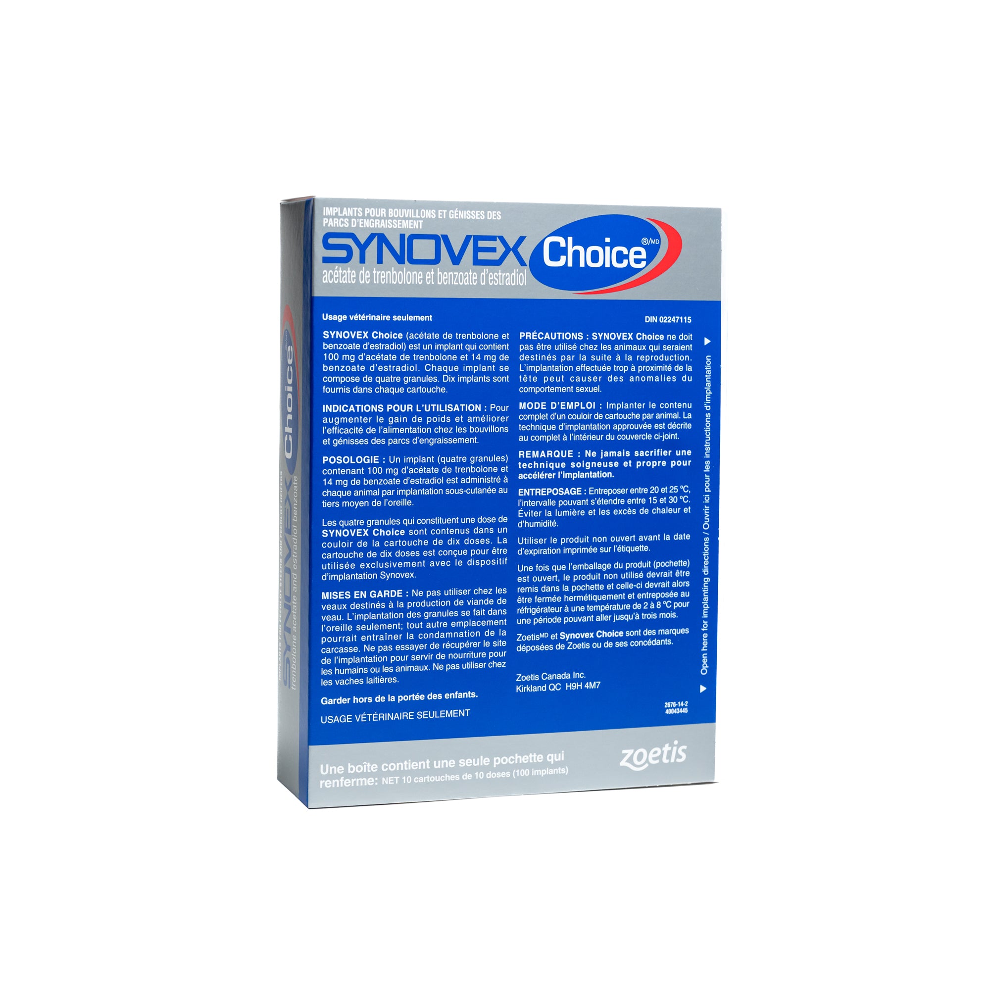 Synovex Choice 100 Units 100/14 mg