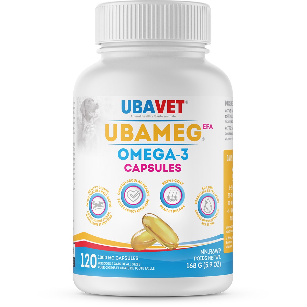 Ubameg EFA omega 3 capsules 120 Cap 1000 mg