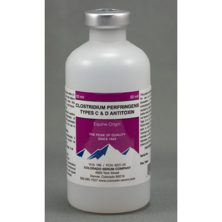 Clostridium Perfringens types C&D antitoxin N/ A 50 ml