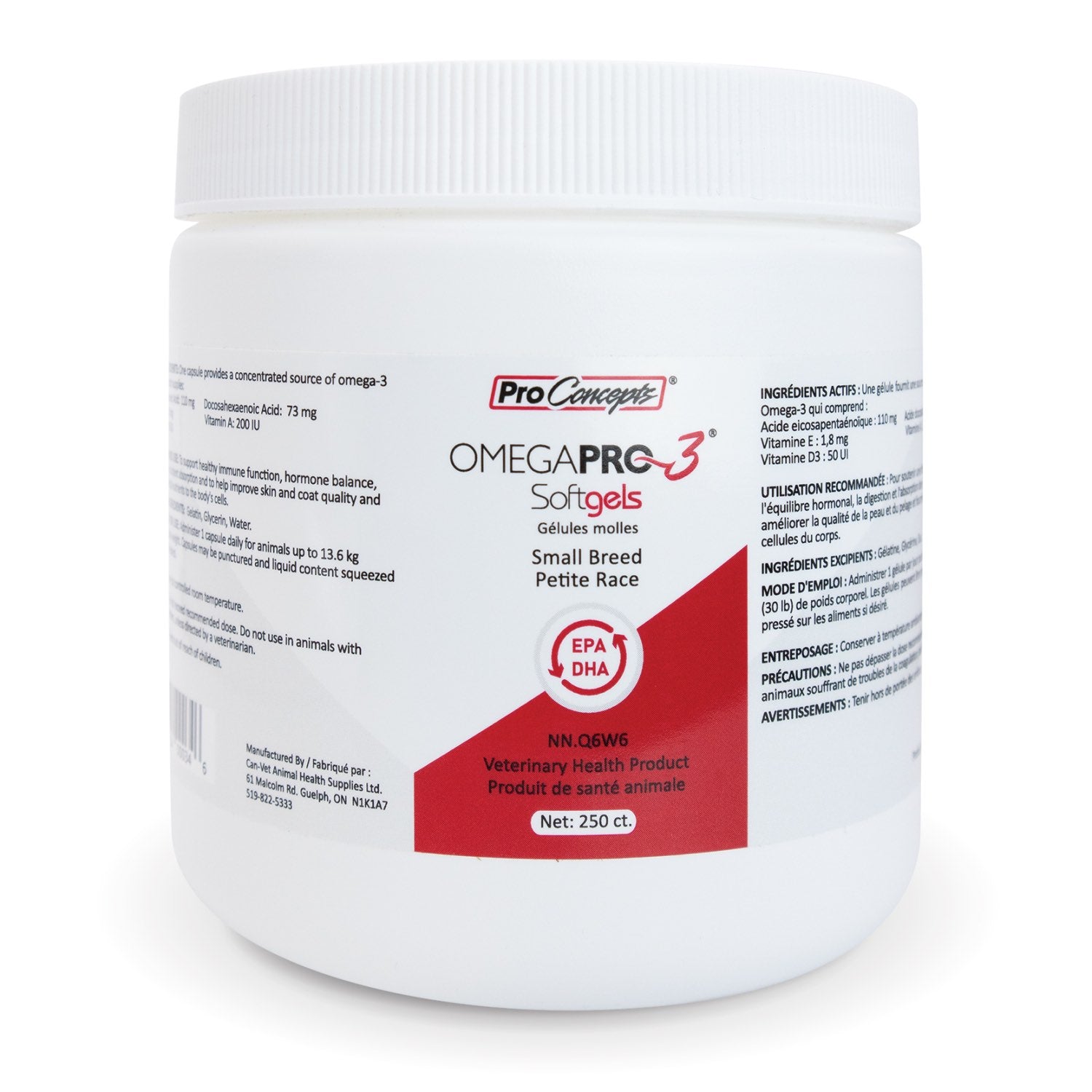 OmegaPro-3 for small breeds 250 softgels test N/ A