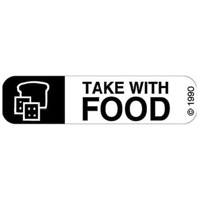 English labels Take with food 2 x 500 /Pack