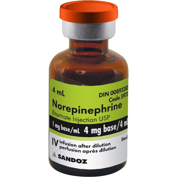 Norepinephrine bitartrate injection 1 mg/ml 10 x 4 ml