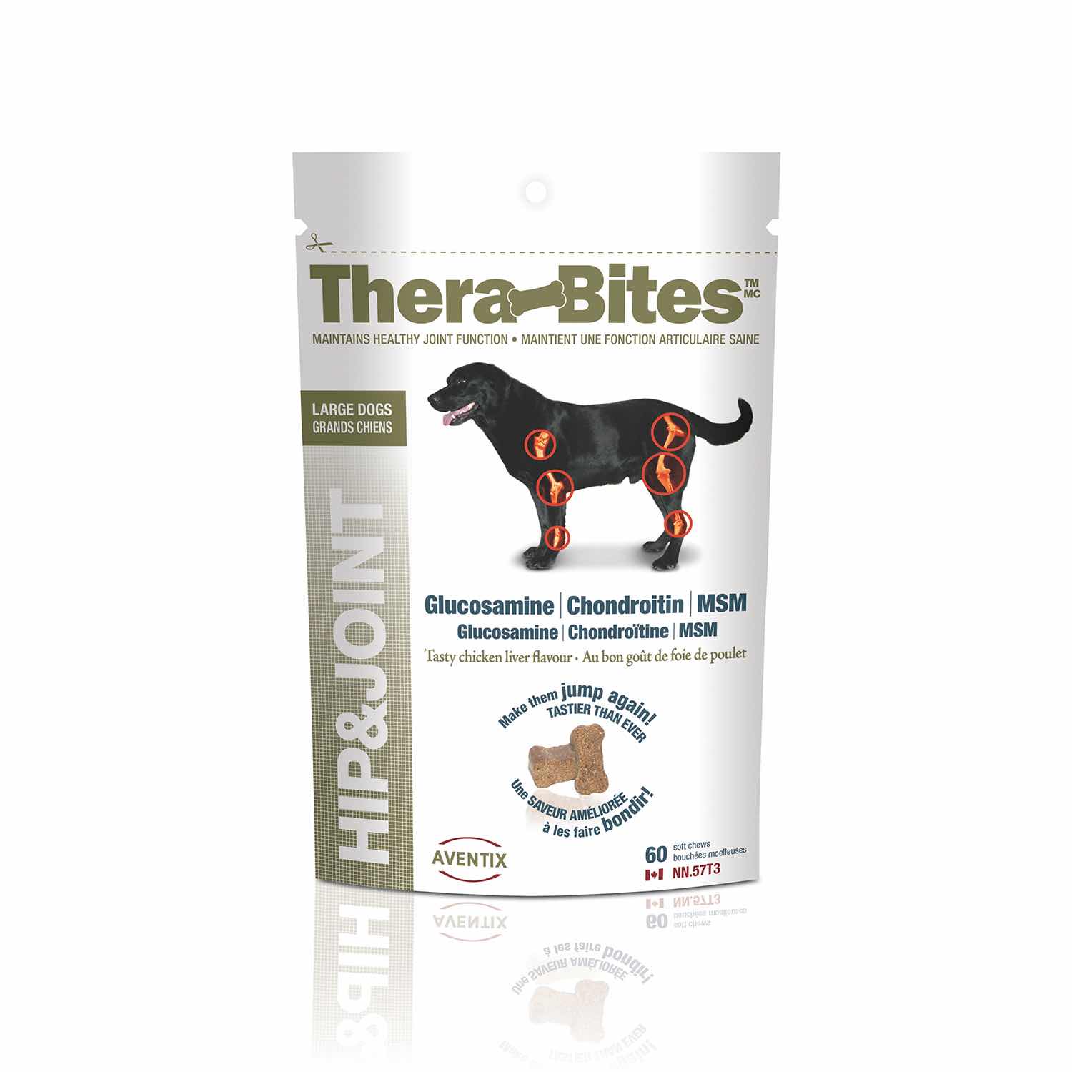 Thera-Bites Hip & Joint for large dogs Chicken and liver 60 Chews