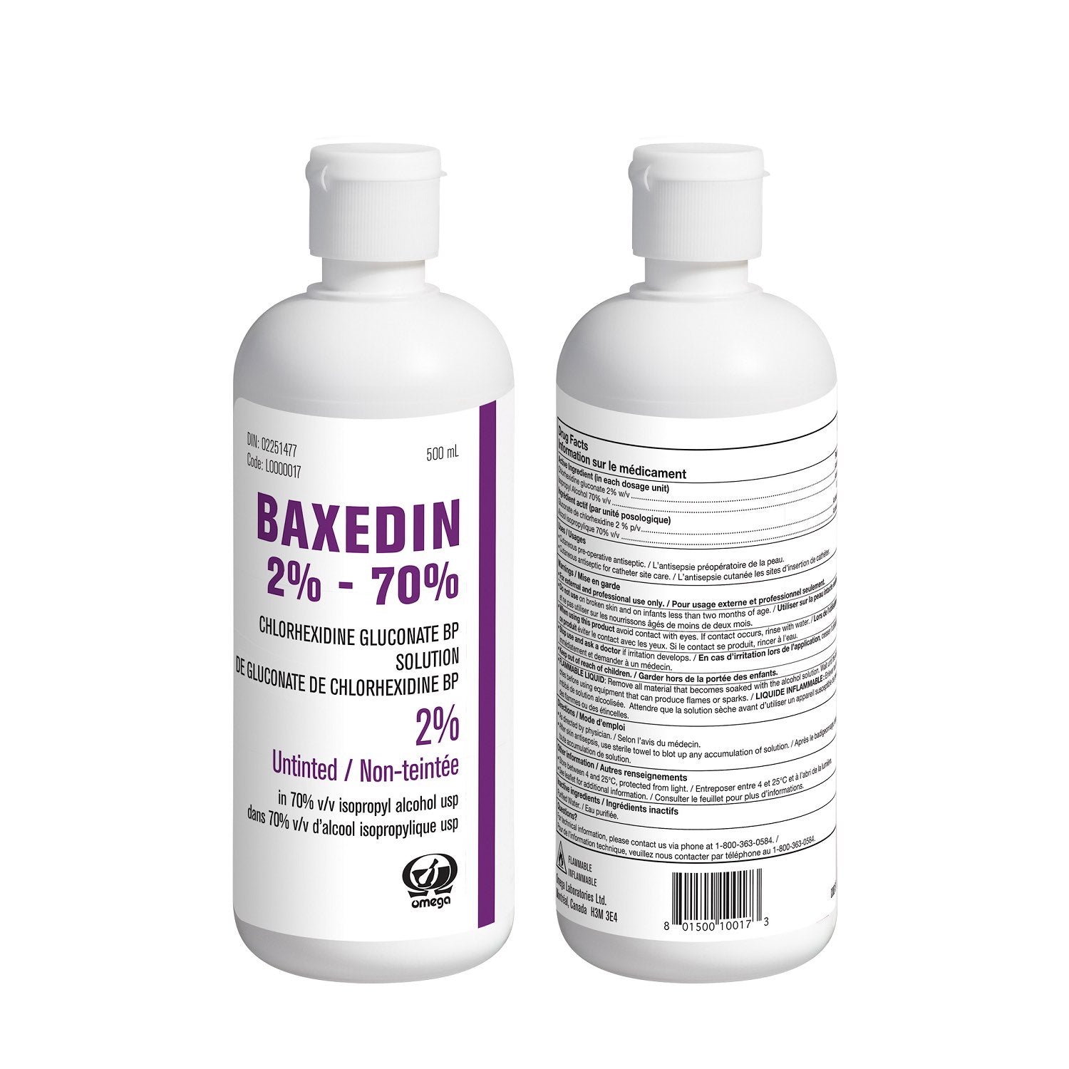 Baxedin 2% alcohol 70% 70/2 % 500 ml