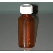 Plastic bottle graduated with safety cap Amber 25 x 500 ml