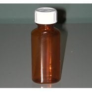 Plastic bottle graduated with safety cap Amber 25 x 500 ml