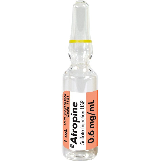 Atropine sulfate USP injectable 0.6 mg/ml 10 x 1 ml