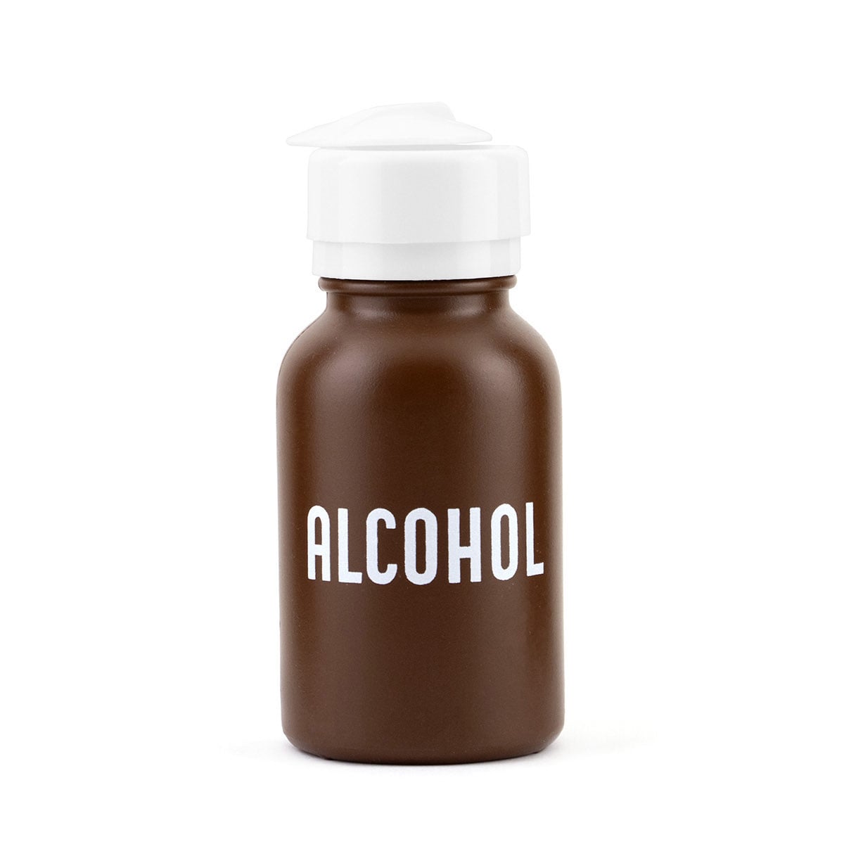 Plastic alcohol dispensing bottle 8 oz Amber