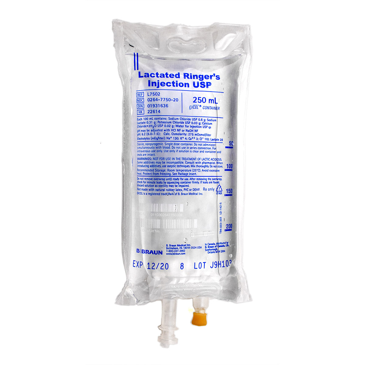 Lactated Ringer's N/ A 250 ml