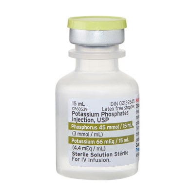 Potassium phosphates for injection USP 15 ml 236/224 mg/ml