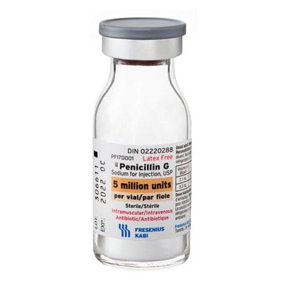 Penicillin G sodium for injection USP 5 millions Units 15 ml