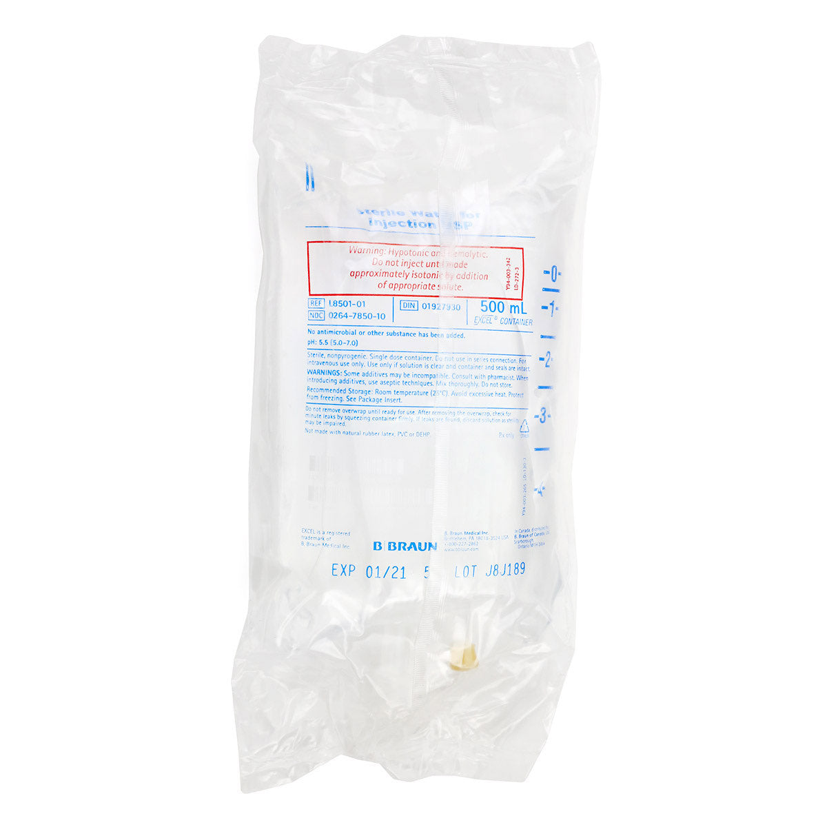 Sterile water for injection N/ A 500 ml