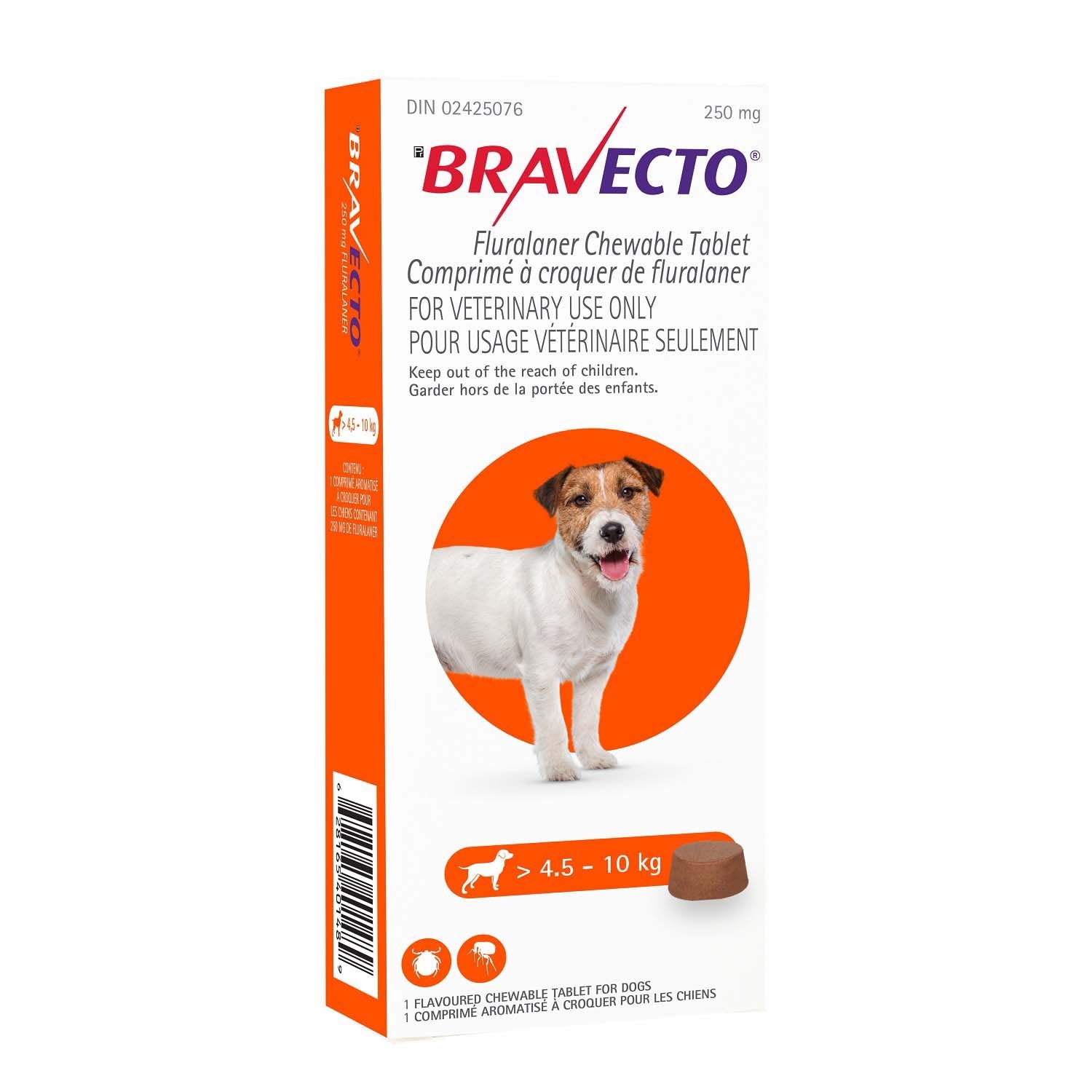 Bravecto Chewable Tablet Orange 4.6 - 10 kg 1 Chewable Tablets