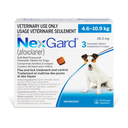 NexGard chewable tablets for dogs Blue/Bleu 4.6 - 10.9 kg 3 Chewable Tablets