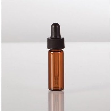 Glass bottle with glass dropper Amber 50 x 1 Drams