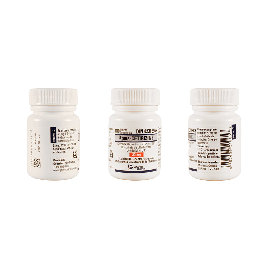 pms-Cetirizine 20 mg 100 Tab