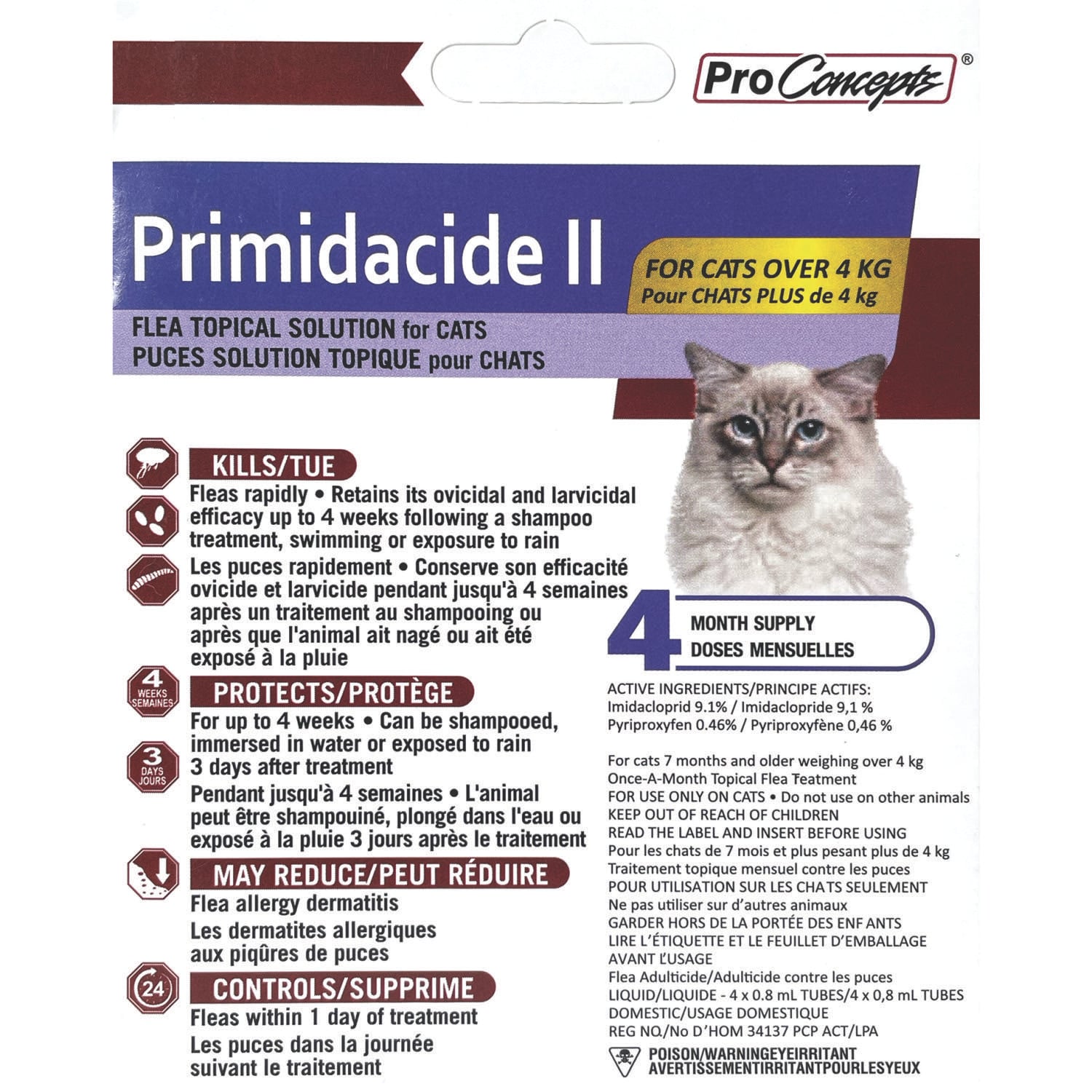Primidacide II for cat 4 Tubes > 4 kg