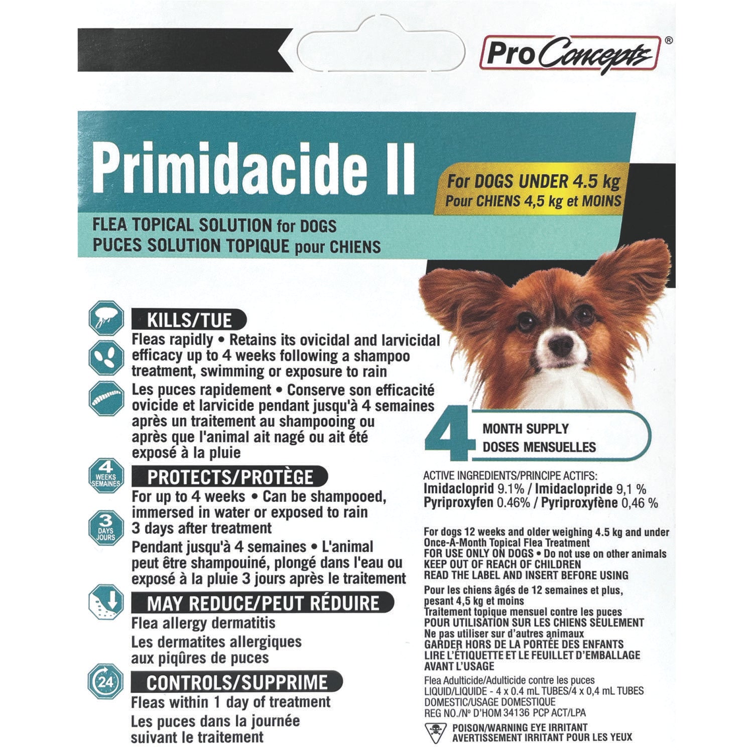 Primidacide II for dog 4 Tubes < 4.5 kg