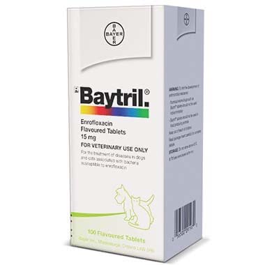 Baytril 15 mg 100 Tab