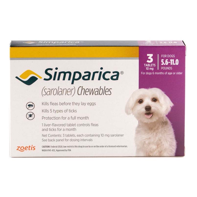 Simparica Purple/Mauve 2.6 - 5 kg 3 Tab