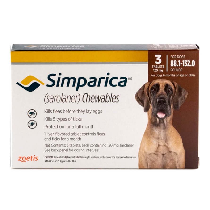 Simparica Brown/Brun 40.1 - 60 kg 3 Tab