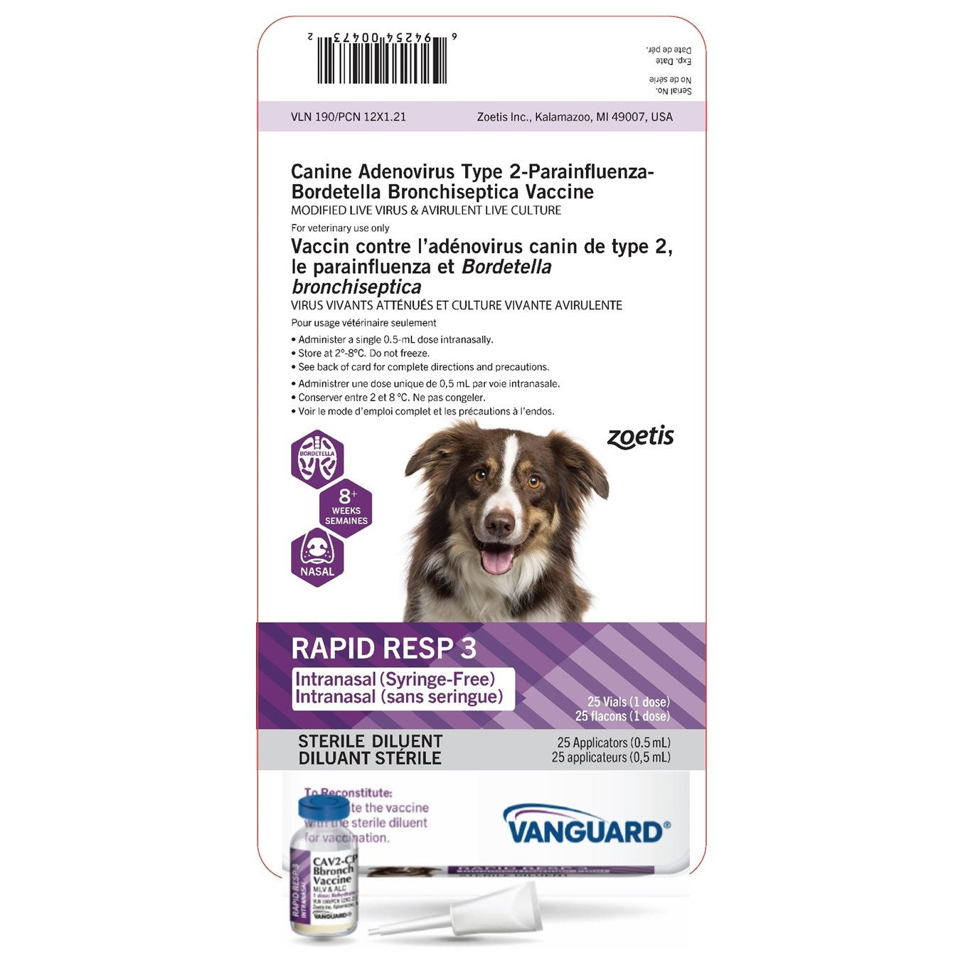 Vanguard Intranasal Rapid RESP 3 SF 0.5 ml/Dose 25 x 0.5 ml