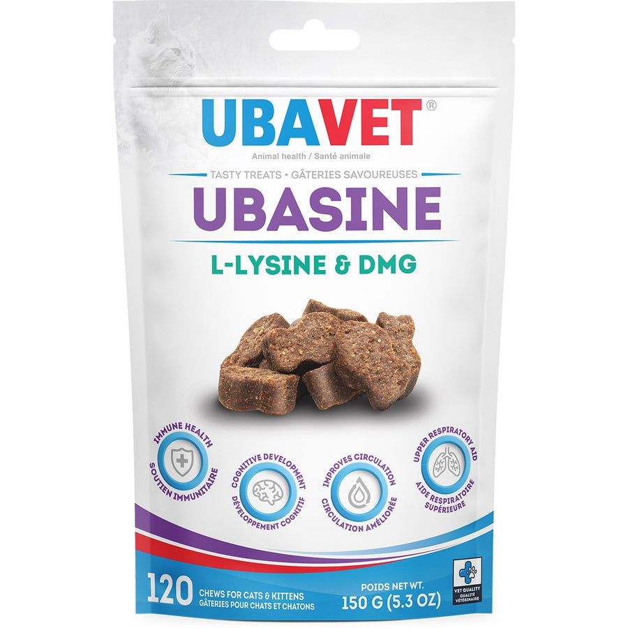Ubasine L-Lysine and DMG 120 Chews 125/22.5 mg