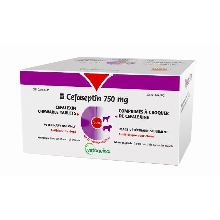 Cefaseptin 750 mg 72 Chewable Tablets