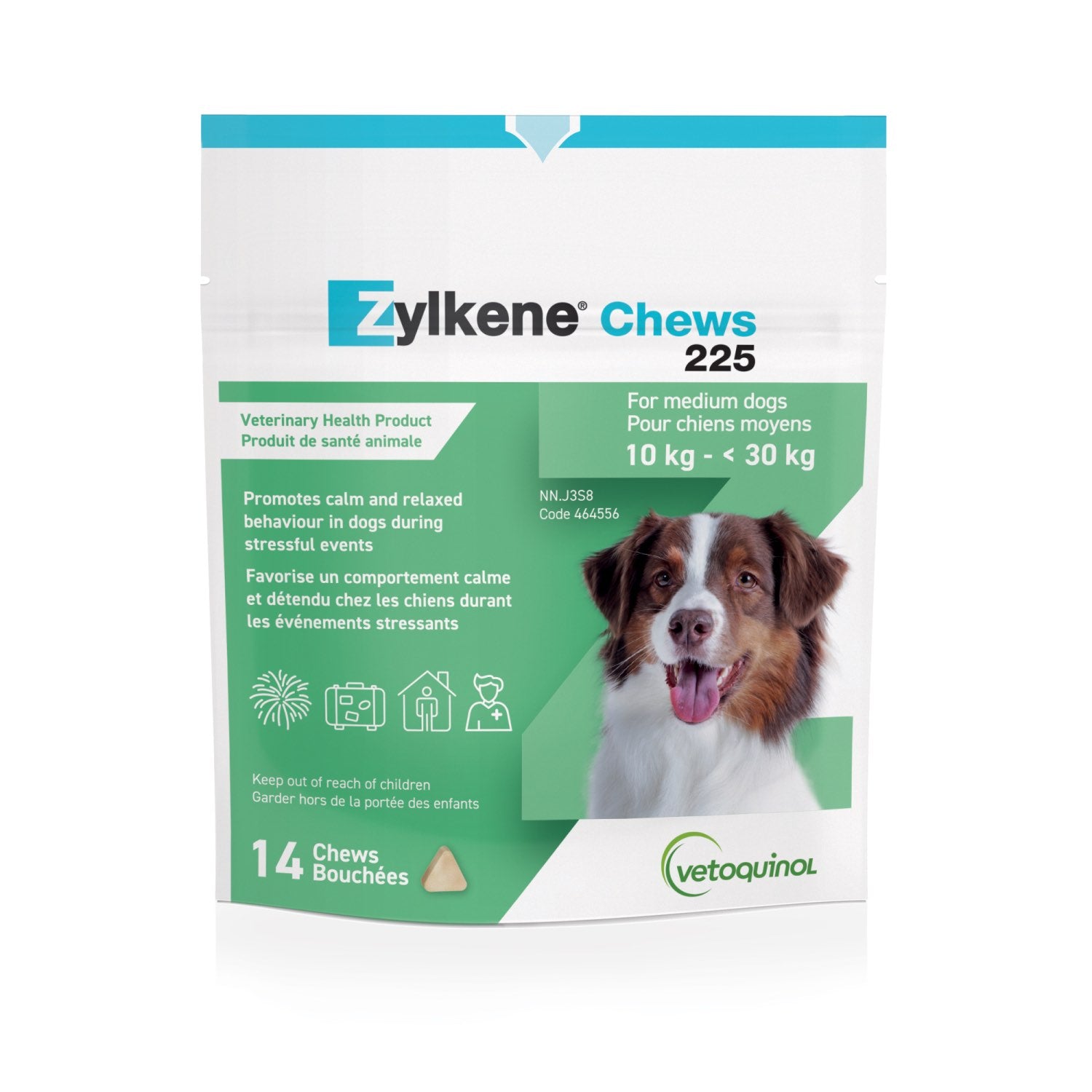Zylkene chews for dogs 14 Chews 225 mg