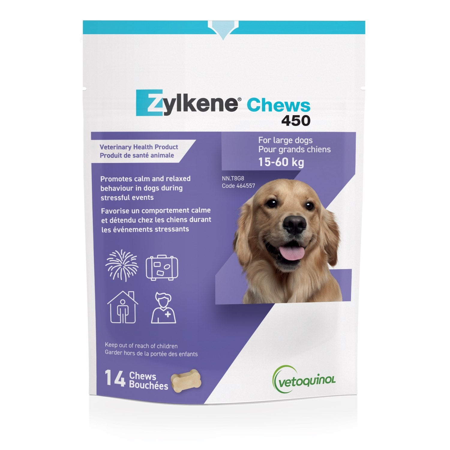 Zylkene chews for dogs 14 Chews 450 mg