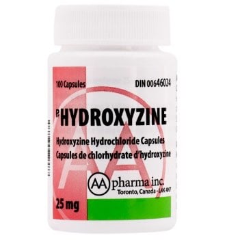 Hydroxyzine 25 mg 100 Cap