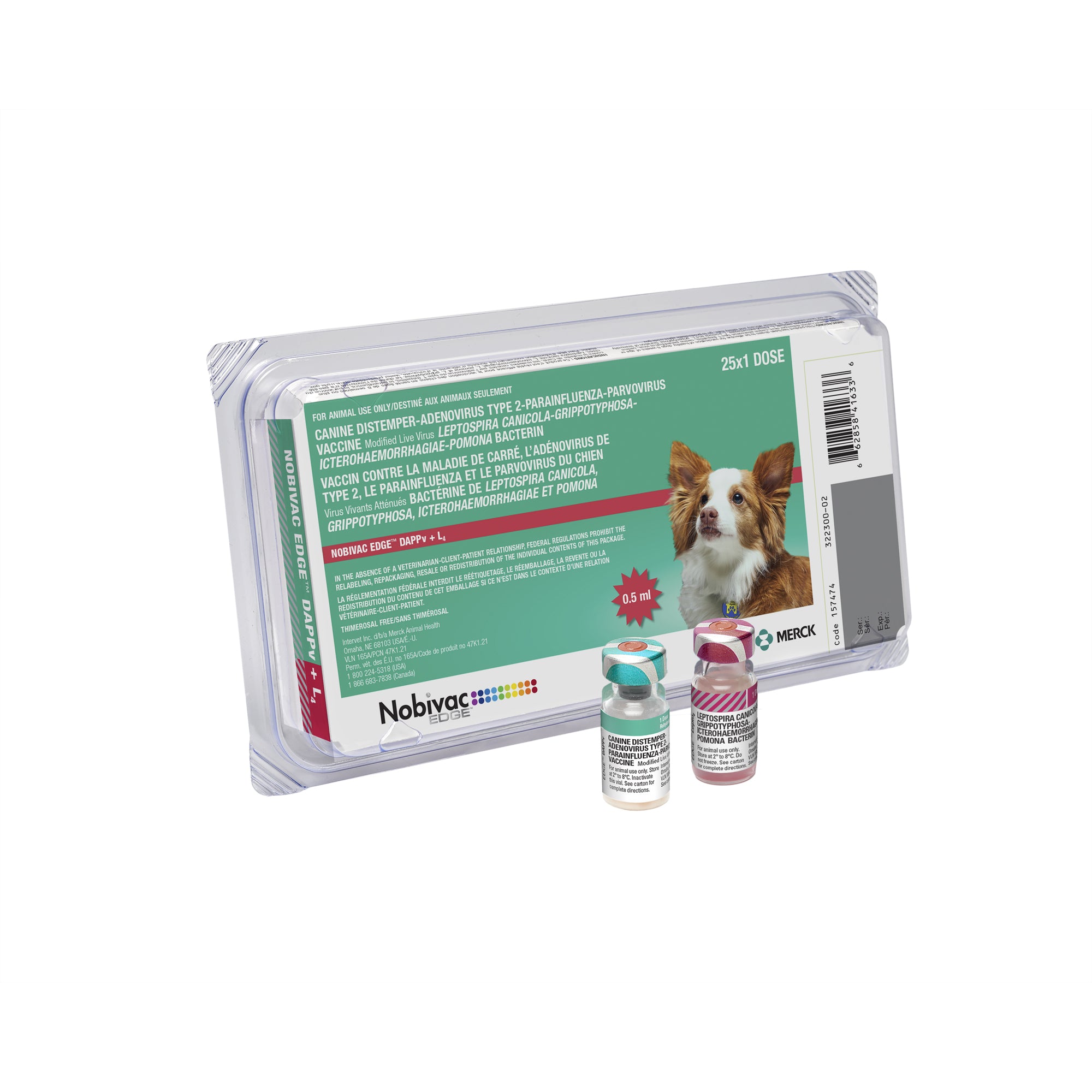 Nobivac Canine EDGE DAPPv + Lepto 4 0.5 ml/Dose 25 x 0.5 ml
