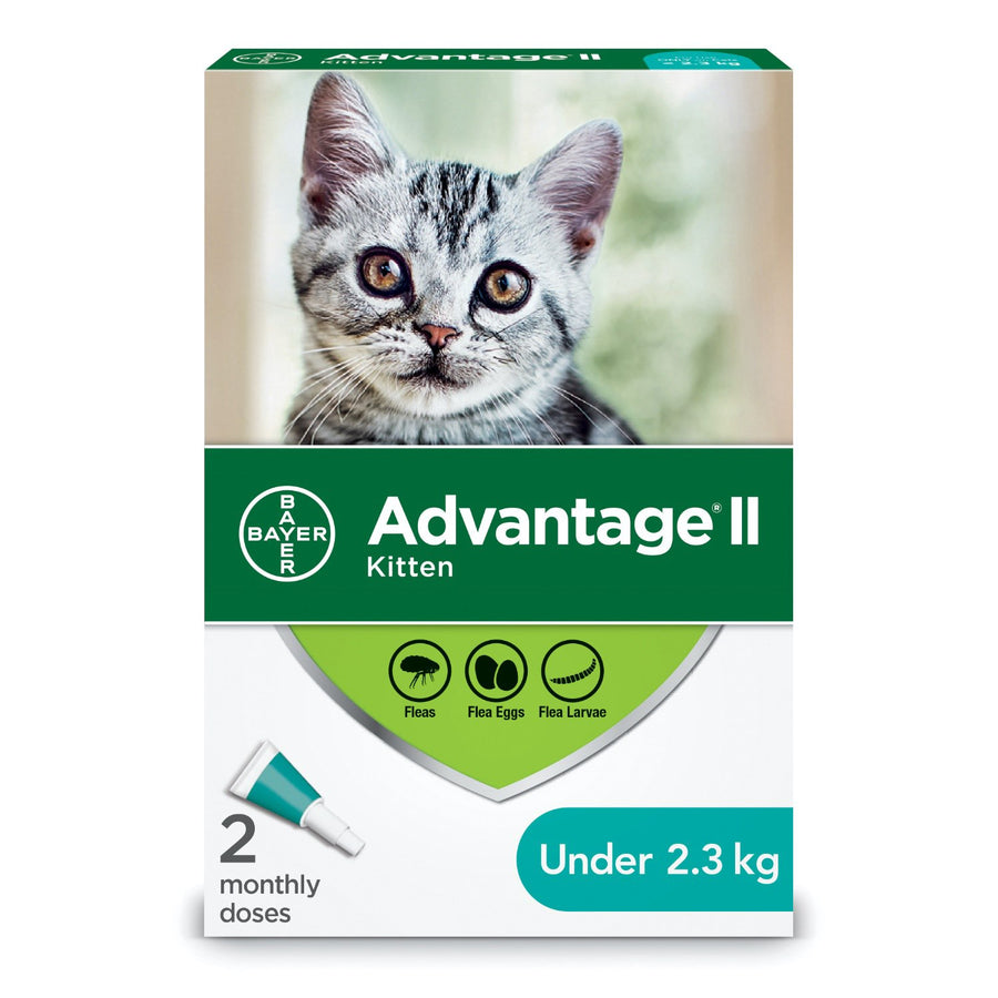 Advantage II for cats 2 x 0.23 ml Aqua < 2.3 kg