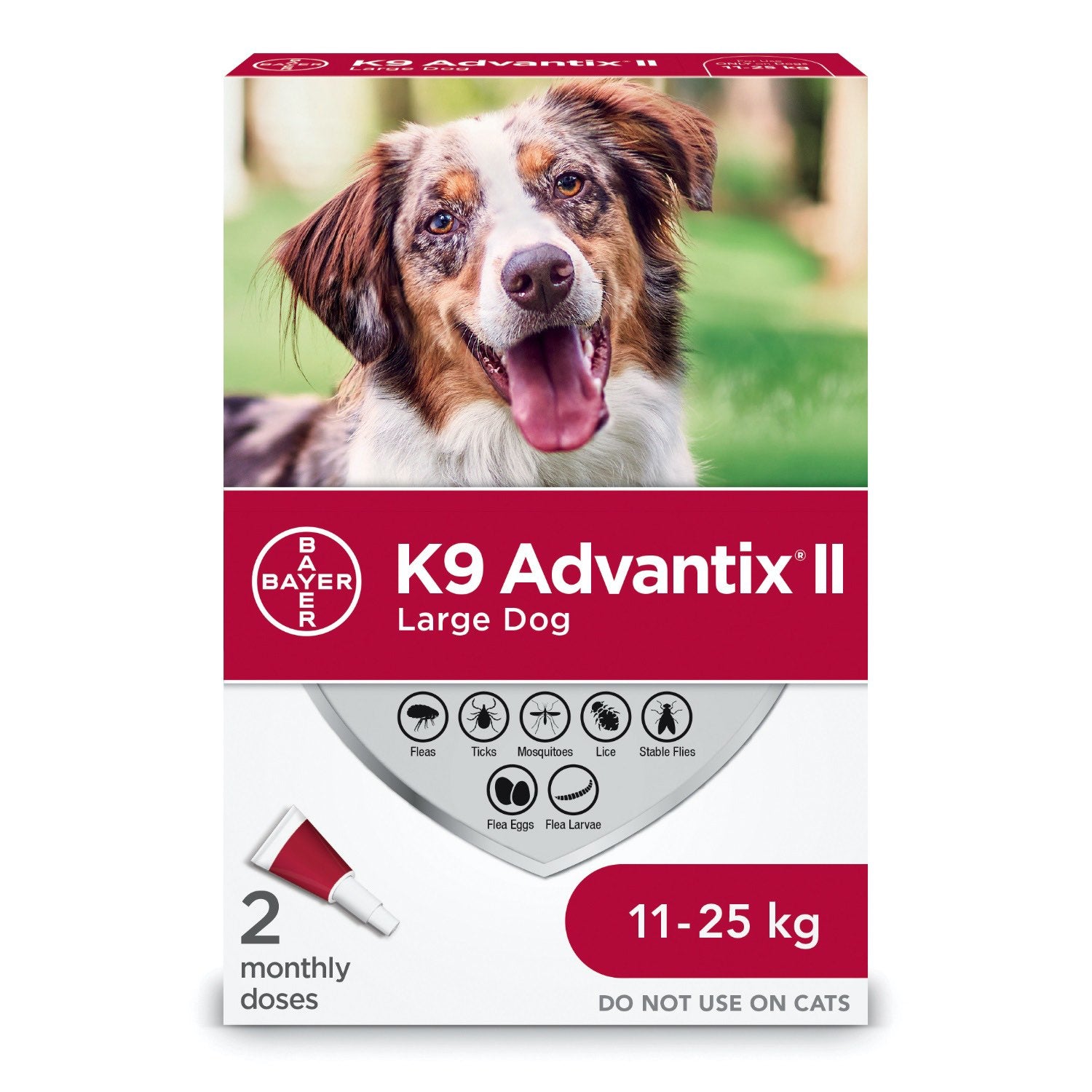 K9 Advantix II for dogs Red/Rouge 11 - 25 kg 2 x 2.5 ml