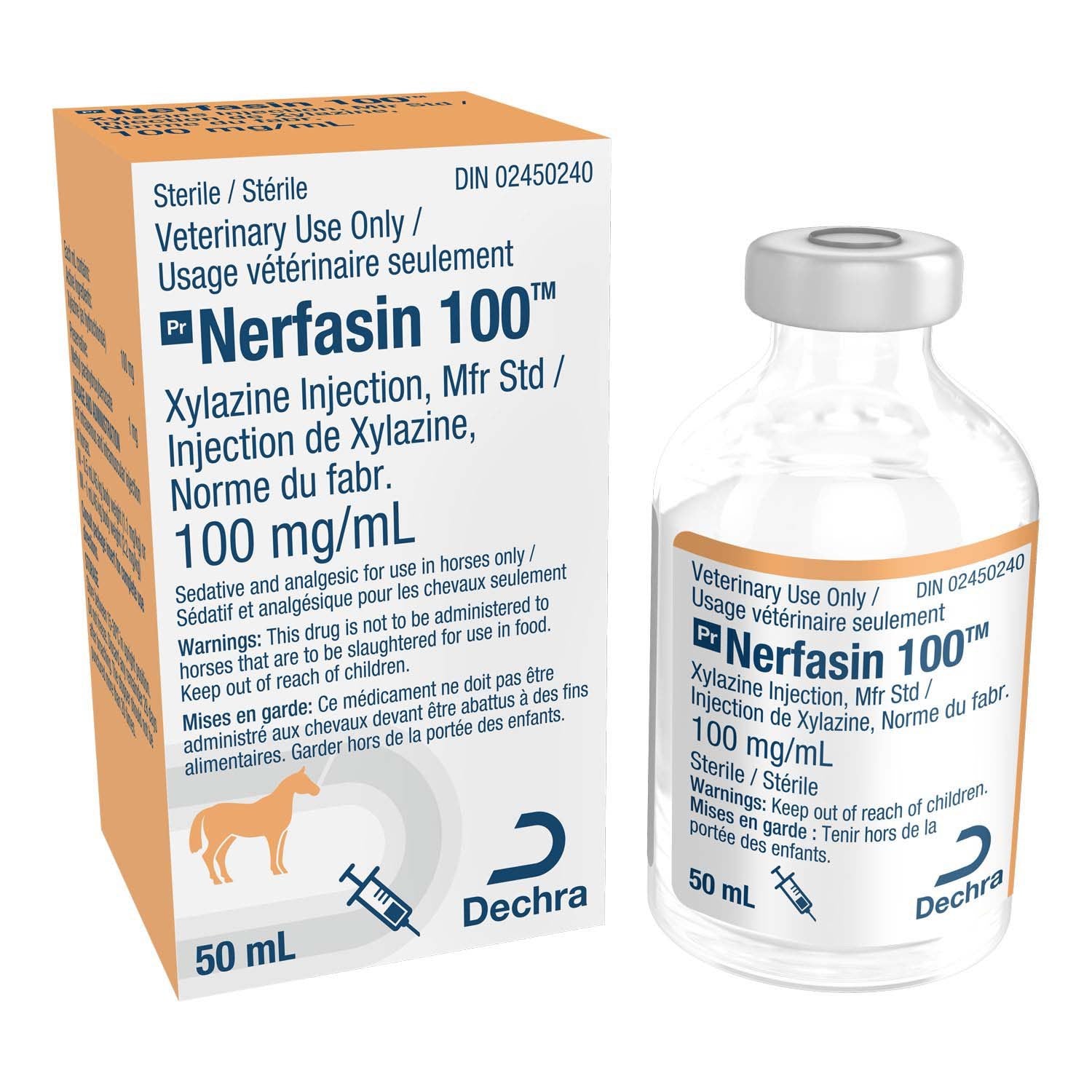 Nerfasin injection for horses 100 mg/ml 50 ml