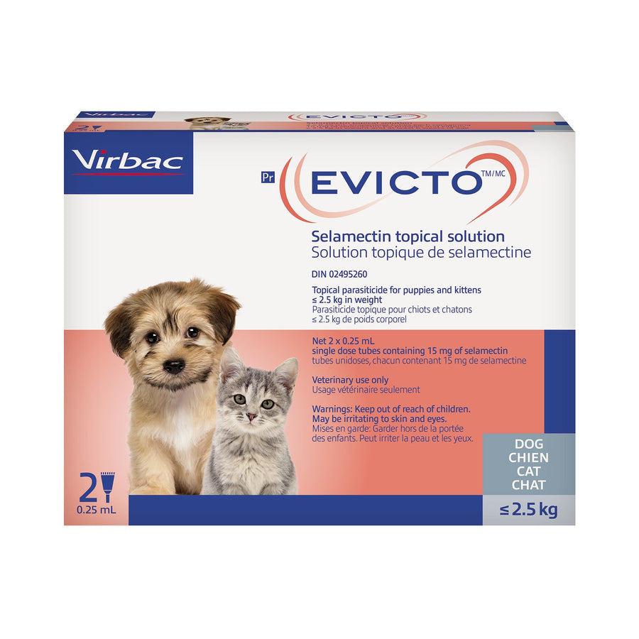 Evicto for Kittens and Puppies Grey/Gris 0 - 2.5 kg 2 x 0.25 ml