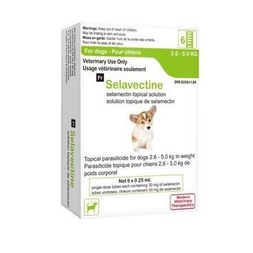 Selavectine for dogs Green/Vert 2.6 - 5 kg 6 Tubes