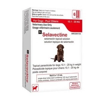 Selavectine for dogs Red/Rouge 10.1 - 20 kg 6 Tubes