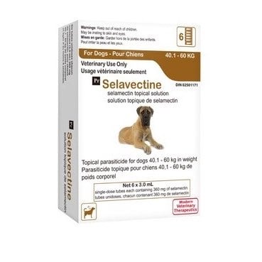 Selavectine for dogs Brown/Brun 40.1 - 60 kg 6 Tubes