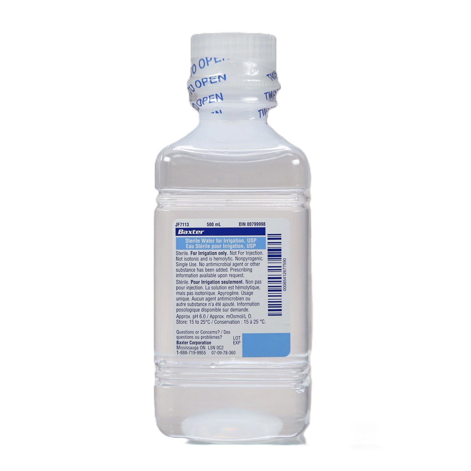 Pour-on sterile water for irrigation 500 ml 100 %