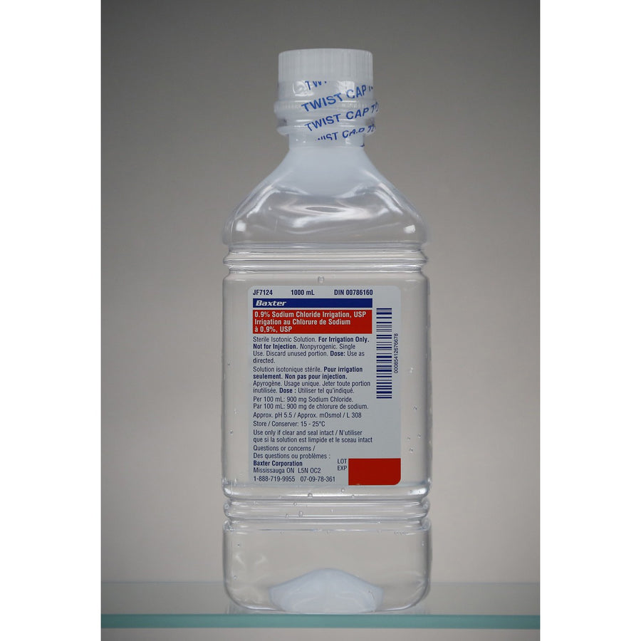 Sodium chloride for irrigation