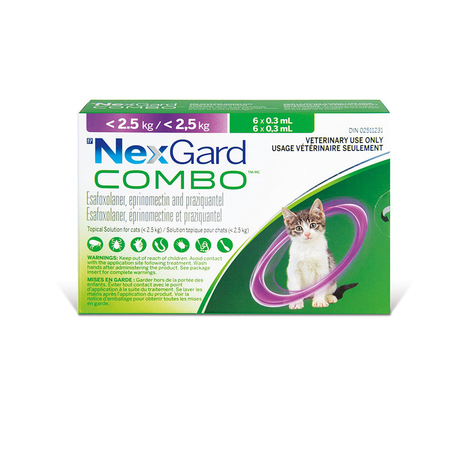 NexGard Combo for cats Purple/Mauve < 2.5 kg 6 x 0.3 ml