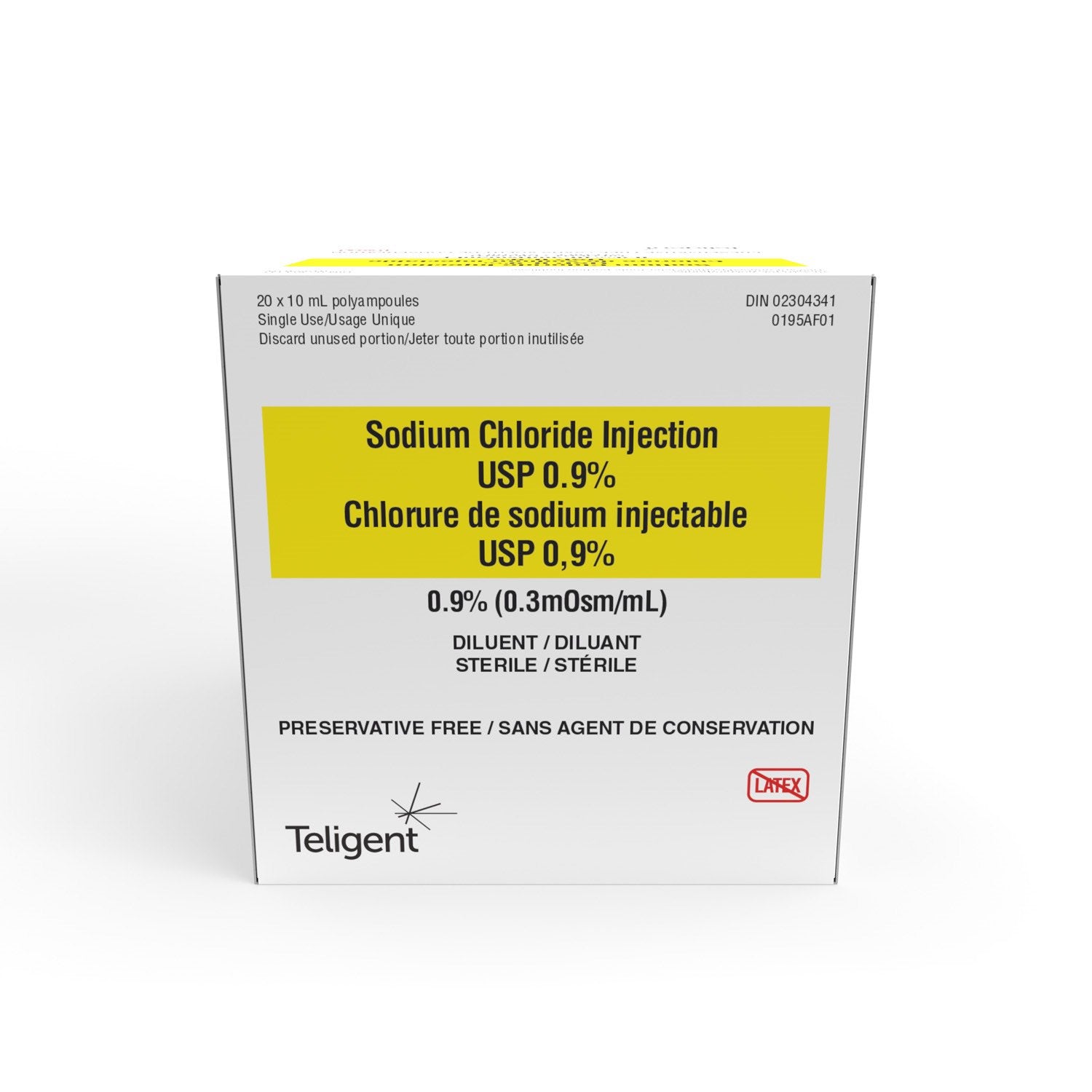 Sodium chloride injection USP 20 x 10 ml 9 mg/ml