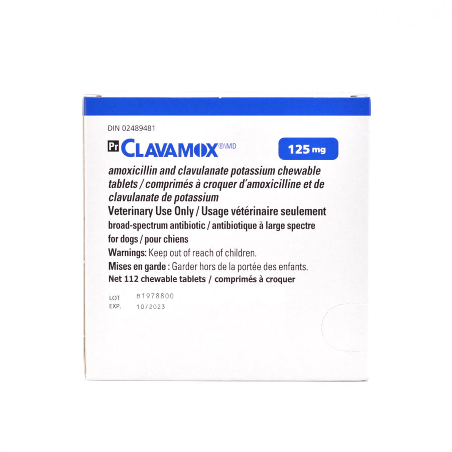 Clavamox 125 mg 112 Chewable Tablets