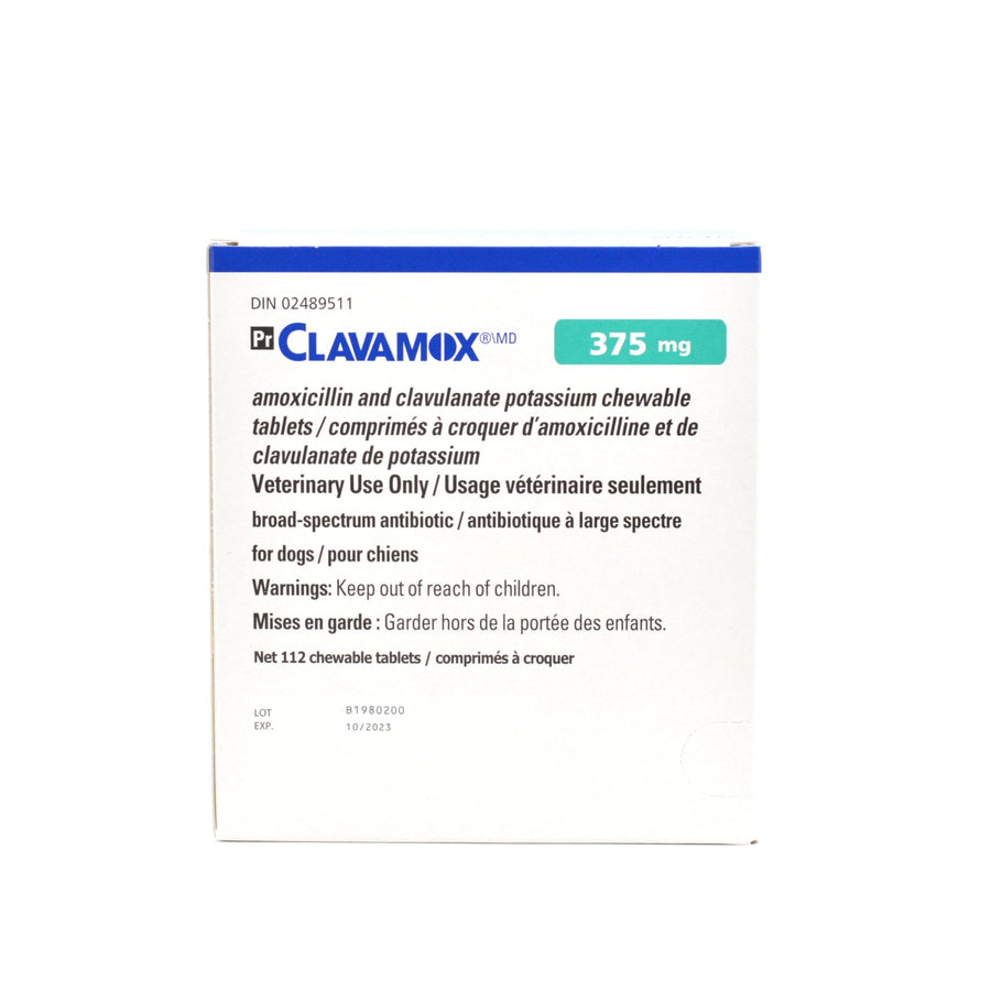 Clavamox 375 mg 112 Chewable Tablets