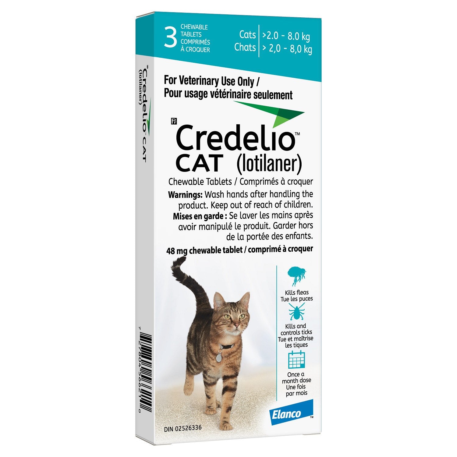 Credelio for cats Teal/Aqua 2 - 8 kg 3 Chewable Tablets
