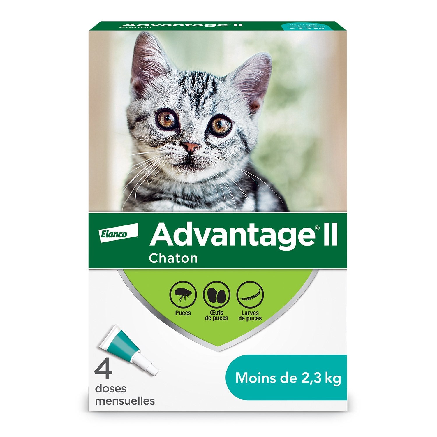 Advantage II for cats 4 /Pack Aqua < 2.3 kg