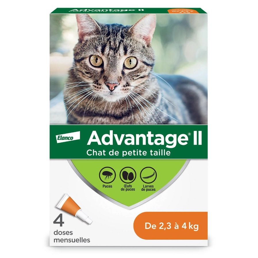 Advantage II for cats 4 /Pack Orange 2.3 - 4 kg
