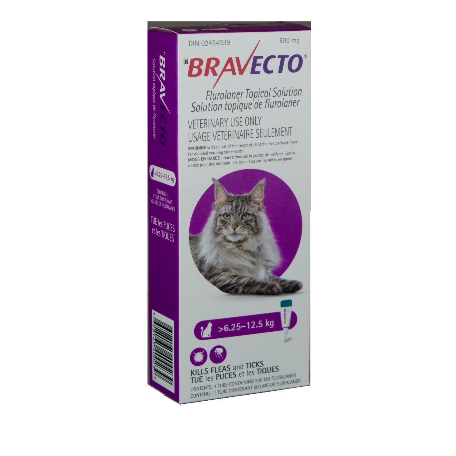 Bravecto topical solution for cats Purple/Violet 6.26 - 12.5 kg 1 Applicator