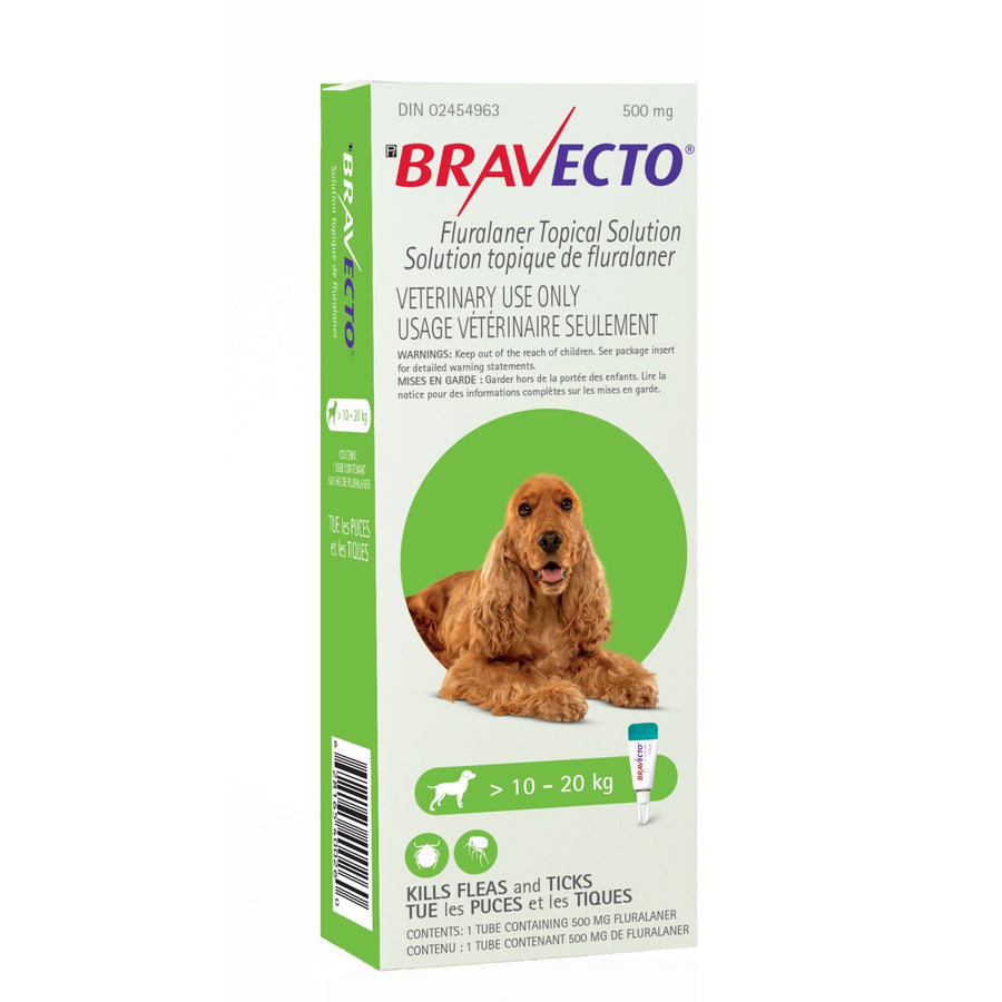 Bravecto topical solution for dogs Green/Vert 10.1 - 20 kg 1 Applicator